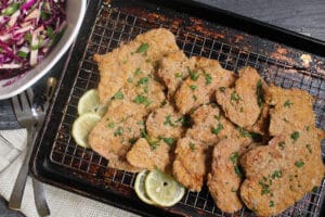 schnitzel frying gets cook